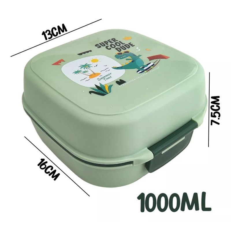 Lecute Lonchera Kawaii 2 Pisos Escolar Comida Lunch Libre Bpa