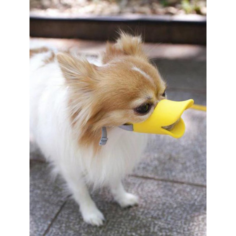 Dog Muzzle, Anti Bite Silicone Duck-Bill Duck Mouth Shape Dog