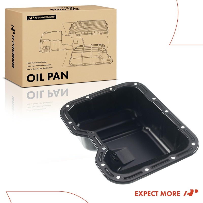 A-Premium Engine Oil Pan Sump with Drain Plug Compatible with