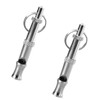 Dwang 2 Pcs Stainless Steel Pets Whistle Adjustable Pet Training