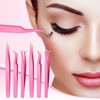 6 Pcs Lash Tweezers Eyelash Extension Tweezers, Stainless Steel Straight