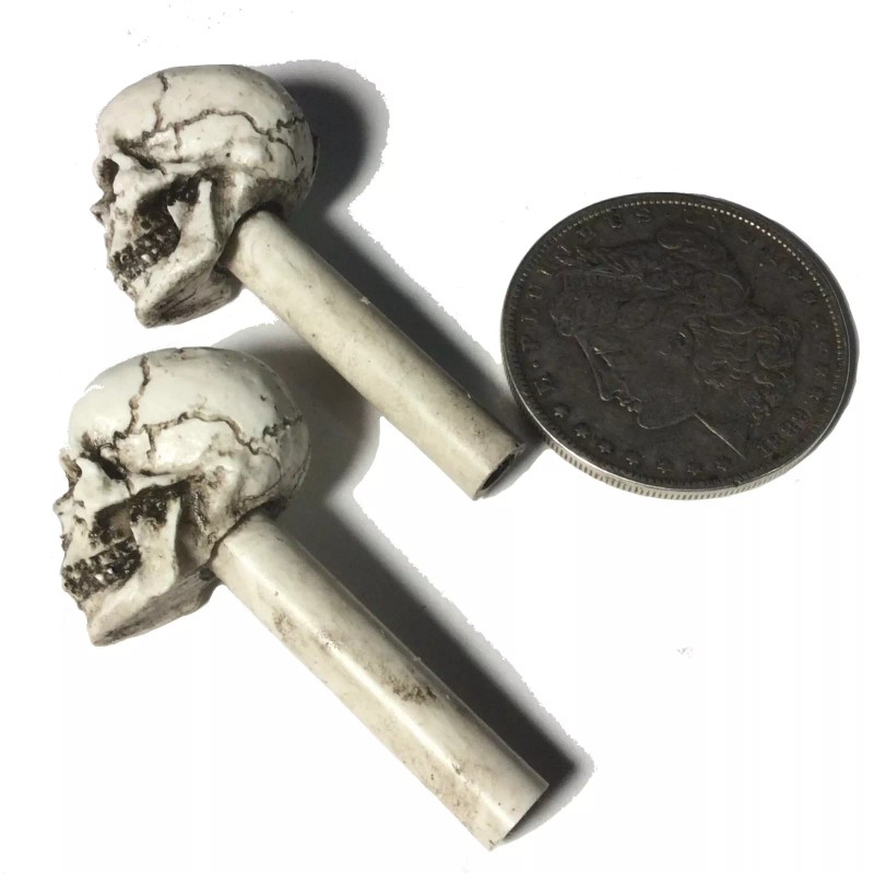 BawdyPartz American Made Hot Rat Skull Door Lock Knobs shift