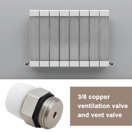 Be In Your Mind Pack of 2 3/8 Inch Automatic Bleed Valves, Copper Ventilation Valves, Drain Valve for Automatic Air Release in Exhaust Openings and Radiators