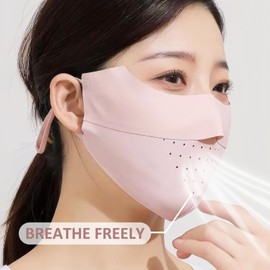 PKRFCJ UV Face Mask Sun Protective UPF 50+ Ice Silk Washable Reusable Breathable Face Cover for Women - Golf Sports Sun Masks