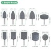M METERXITY 10-Pack Abrasive Mounted Stone Grinding Bits, 1/4 IN(6mm)