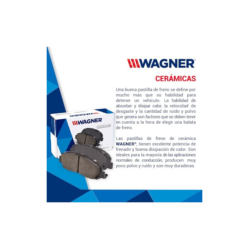 WAGNER Balatas Cerámicas Delanteras Compatible con NISSAN MURANO de 2004