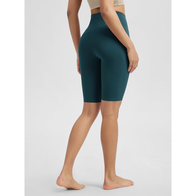ODODOS Women's High Waist Lounge Yoga Shorts with Pockets, 10"