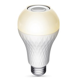 Feit Electric A19 LED Speaker Light Bulb, 60W Equivalent Built-in Speaker IntelliBulb, E26 Medium Base, 750 Lumens, 3000K Bright White - BTOM60830LEDI