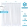 White Backdrop Curtains 6 Panels, 10 Feet Wrinkle-Free Polyester Photography