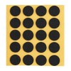peha Pack of 20 felt gliders, felt gliders, scratch protection for vases and decorative objects, 1.0 mm thick, black, round, 15 mm