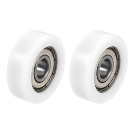 uxcell 608ZZ Ball Bearing Guide Pulley Roller Round Wheel 8x30x10mm Double Metal Shielded (GCr15) Chrome Steel Bearings 2pcs