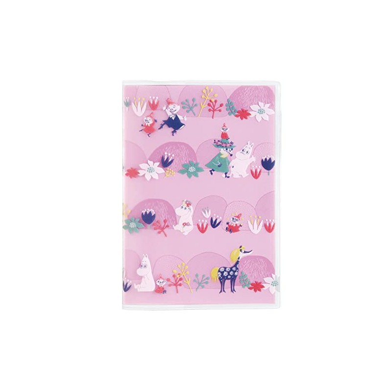 Gakken Staful Moomin Notebook with Cover, A6, Graph Ruled, Pink
