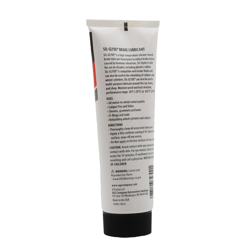 AGS SIL-Glyde 4 oz Tube Silicone Based Brake Assembly Lubricant