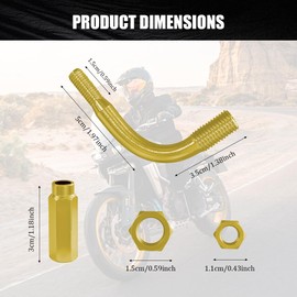 Lyxheth 90 Degree Throttle Cable Adjuster, Aluminum Alloy Motorcycle Throttle Regulator, Universal Accelerator Adjuster Accessories Fit for Most Motorcycles Dirt Bikes (Gold)