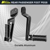 Motorcycle Rear Passenger Seat and Foot Pegs Kit, Rear Passenger