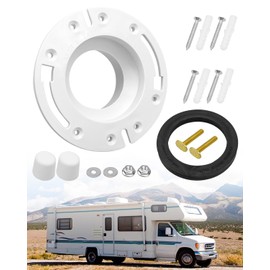3" RV Toilet Flange Replace 385345892 with RV Toilet Seal Kit Replace 38531652 Fit for Dometic 300 310 320 8700 500 Plus 2000 Series Thetfor Aria Deluxe Aqua-Magic Etc.