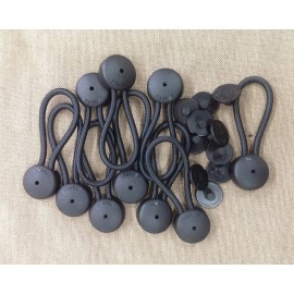Stay-put stayput 10 BLACK Bungee Shock Cord Clip Loops STAYPUT Boat Truck Tarp Canvas Covers