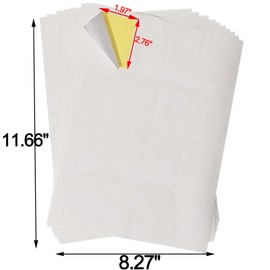 KAIHENG 1.97" x 2.76" Address Mailing Labels for Envelopes, Product Barcode Label Stickers, 16 Per Page White Printable Blank Label Stickers for Address, Mailing, Laser and Inkjet Printer, 50 Sheets
