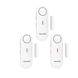 TECKNET Door Alarms for Kids Safety, Window Alarm Pool Alarms Door Alarm for Home Security, 2-in-1 Alarm & Chime, 3-Level Volume Control, Wireless Alarm for House Hotel Cars Sheds Caravans (3 Pack)