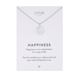 LUUK LIFESTYLE Modern Stainless Steel Necklace with Pendant, 50 cm Adjustable Length, Jewellery Gift for Best Friend, Silver, Stainless Steel