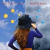 MOODKEY Waterproof Bucket Rain Hat with Chin Strap, Packable Sun
