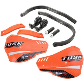 TUSK D-Flex Pro Adventure Handguards Black Bar/Orange Plastics 7/8" Bars for KTM 790 Adventure R Rally 2020
