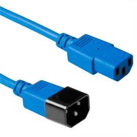 ACT AK5430 IEC Male to Female Cable 5 m C13 to C14 IEC Male to Female 3 Pin Blue