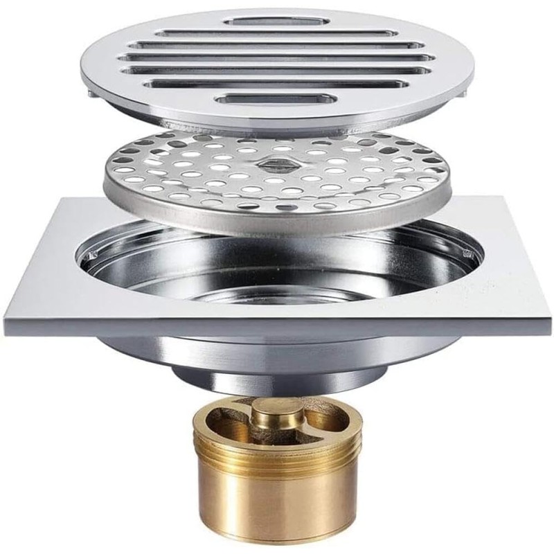 Square Floor Drain Thickened Stainless Steel Bathroom Tile Insert Floor