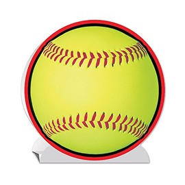 3-D Softball Table Centerpiece - 1 Pc.