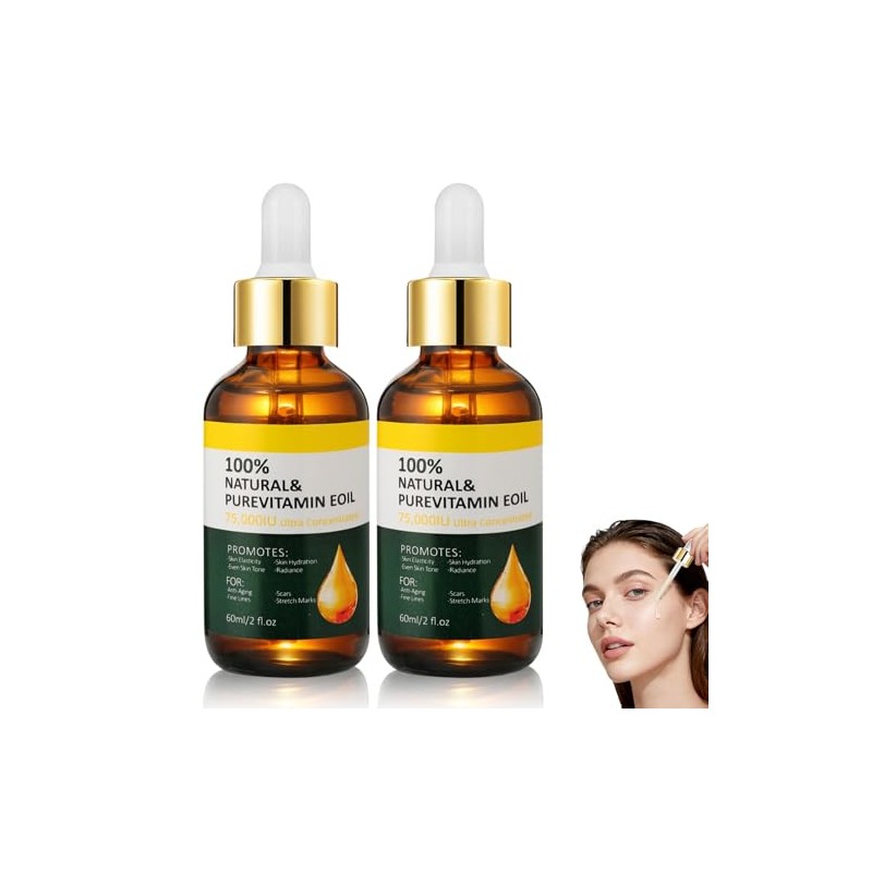 LUSCOR 2pcs Aceite De Vitamina E Para La Cara，Aceite Acondicionador
