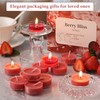 DEVI Strawberry Scented Tealights Candles 48 Pack, 3.5-4 Hours Natural