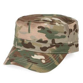Airrail Camouflage Military Work Cap, Work Cap, Army Cap, Outdoor, Camping, Outdoors, Men's, Women's, camouflage green brown