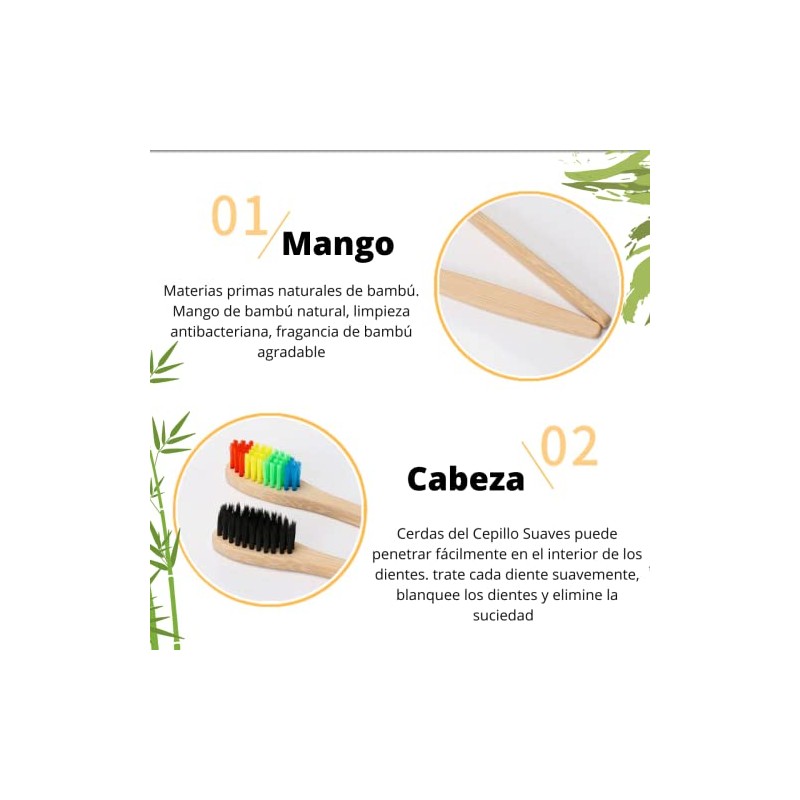 Pack 8 Cepillos de Dientes de Micro Cerdas Hechos 100%