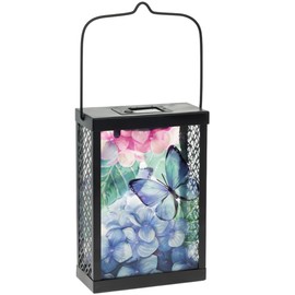 Boston International LED Lantern Decorative Lanterns for Home, Tabletops, Mantels, Patios, 9.25-Inches, Butterfly