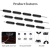 Symphonyw Fishing Bobber Stoppers 300pcs 50 Groups/Set Black Rubber Beads
