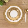Balsa Circle 75 White Gold Round Disposable Paper Plates with