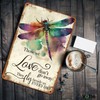 VOTHI Funny Retro Dragonfly Sign; What We Love Will Not