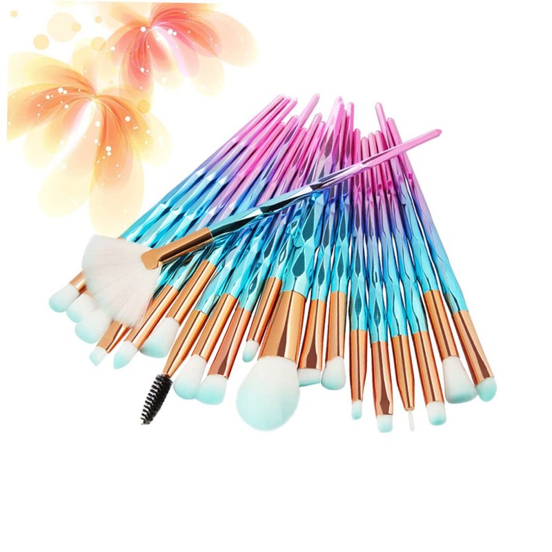 Minkissy 20pcs Design Handle Beauty Accessories Set Gradient Makeup Brushes