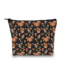 XYANFA Squirrel Cosmetic Makeup Bag Squirrel Lover Gifts Wildlife Animal Lovers Gift Squirrel Zipper Pouch Squirrel Gift For Her (Squirrel Makeup Bag)