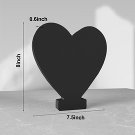 Aruatu 8 Inch Black Wood Letters Unfinished Wood Letter for Wall Decor Decorative Standing Letter Large Letters for Wall Decoration for Craft Home Party Projects (Love)