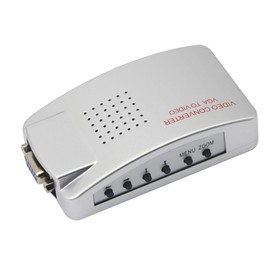 GINTOOYUN VGA to RCA Adapter,Composite AV S-VIDEO to VGA Converter,For HDTV, Monitors, Laptop, Desktop, PC.
