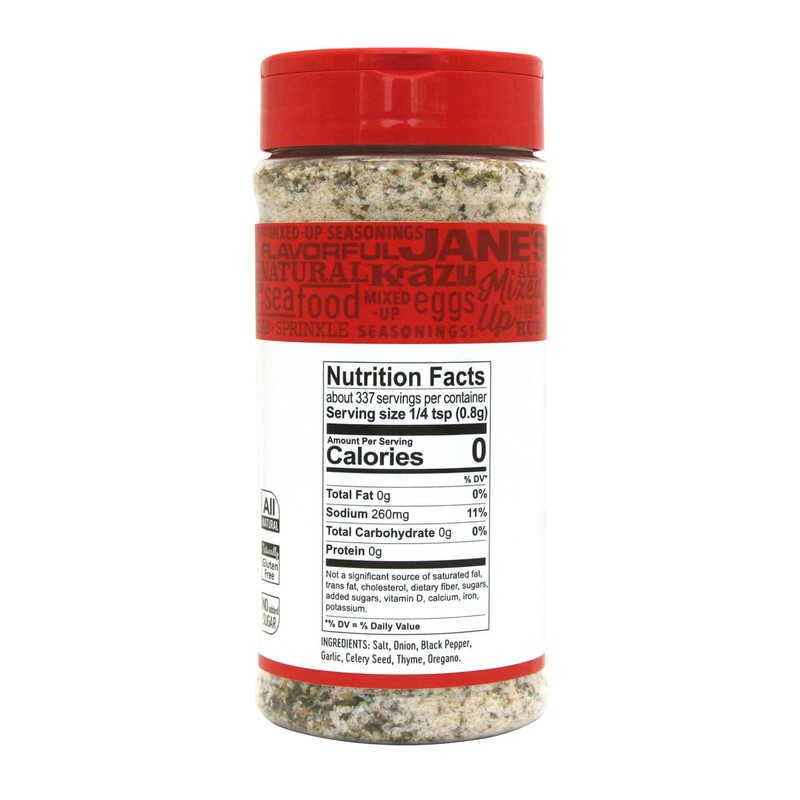 Jane's Krazy Seasonings Mixed Up Salt Canister, 9.5 Ounce