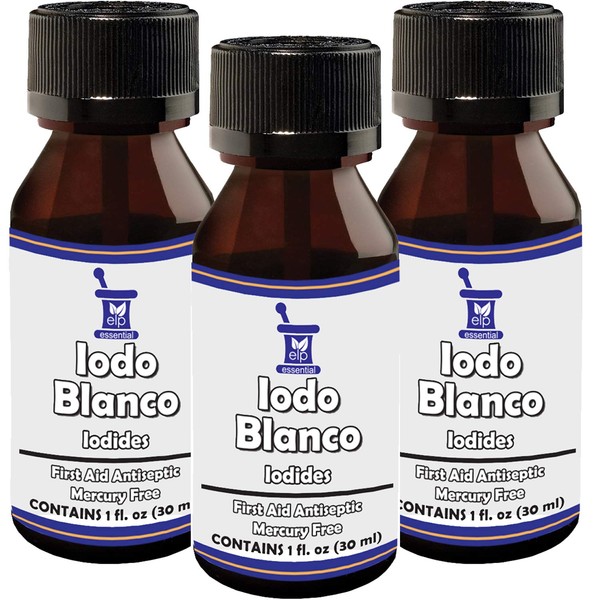 Decolorized Iodine First Aid Antiseptic Iodo Blanco YODO 3 Pack