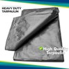 2m x 2m Grey Tarpaulin Cover - 200gsm Thick -