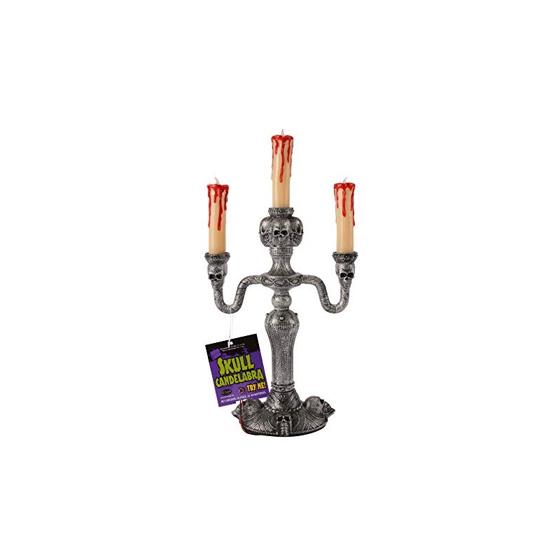 14-inch Light Up Candelabra with LED Flames