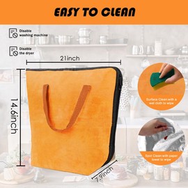 GalaHub BBQ Bag for Resting Meat with 10 Kraft Bags, Reusable Smoker Grilling Meat Insulated Resting Blanket for Brisket/Pork/Turkey, Grilling Accessories Gift Set for Men (21in Wide Mouth)