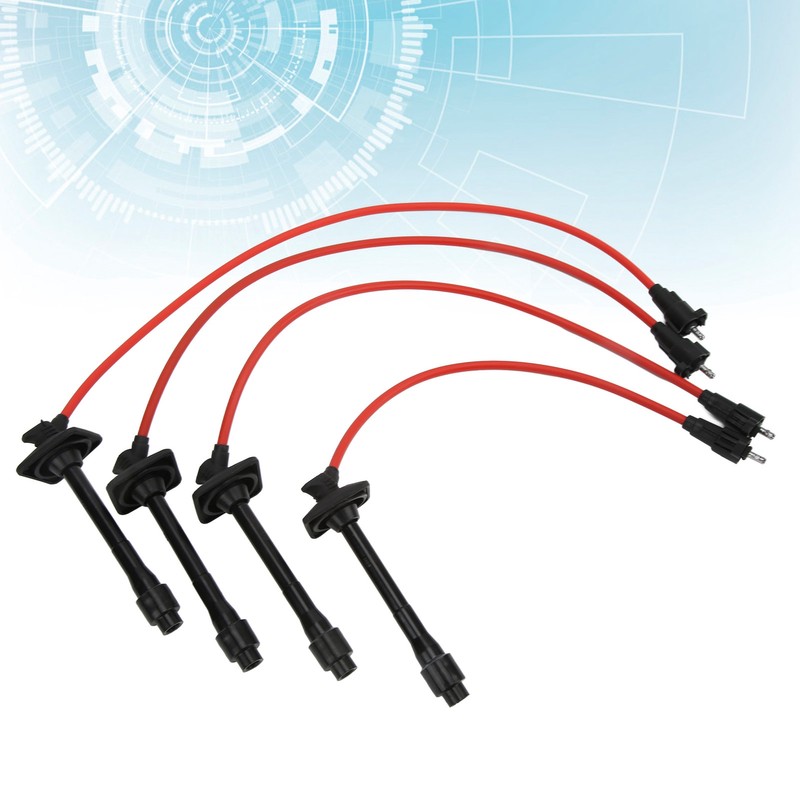 4Pcs/Set Spark Plug Wire Set Ignition Cable Kit 90919‑22400 Replacement