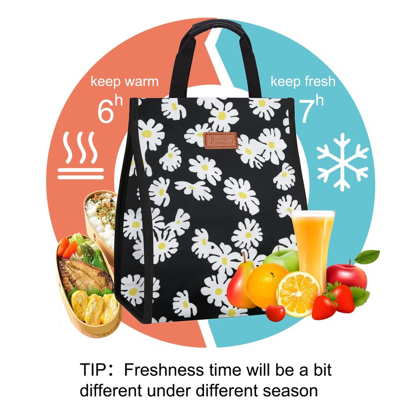 Femuar Lunch Bags for Women Insulated Reusable Lunch Tote with