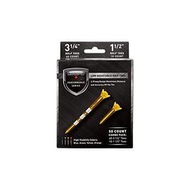 Maxfli Performance Series Low Resistance 3 1/4'' & 1 1/2'' Assorted Golf Tees - 50 Pack
