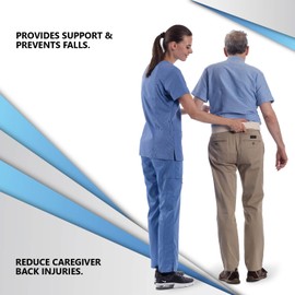 NYOrtho Plastic Buckle Gait Belt - Adjustable Machine Washable Strong and Durable Material Latex Free, Natural, 54"